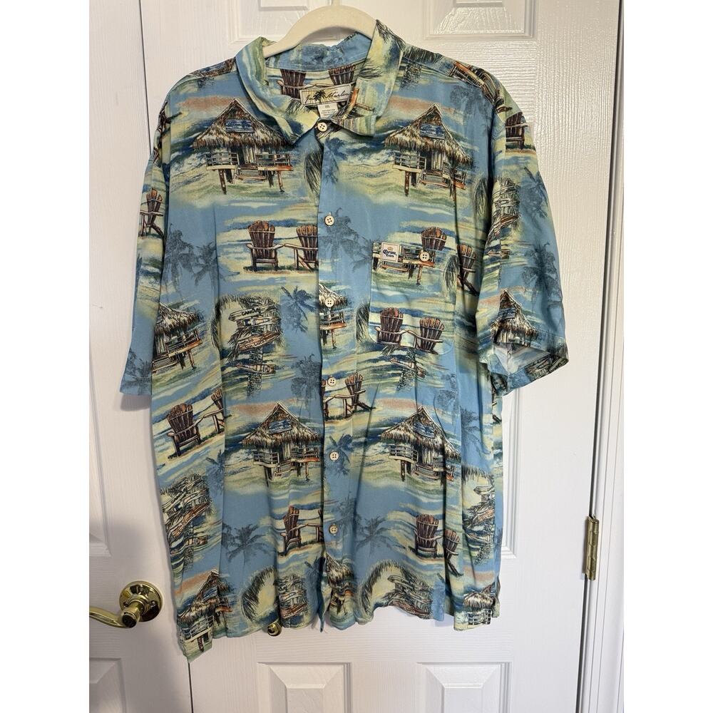 Joe Marlin Hawaiian Shirt XXL Corona Extra Beach Aloha Rayon